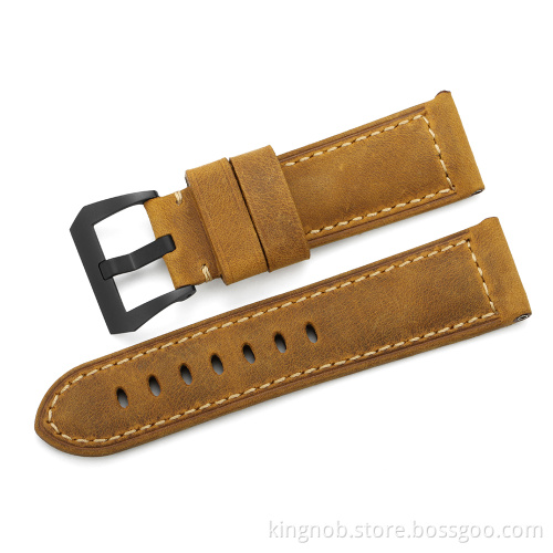 24mm 26mm Assolutamente Genuine Leather Watch Strap Band Tang Buckle